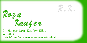roza kaufer business card